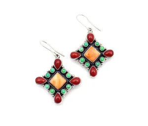 Multi Color Drop Earrings