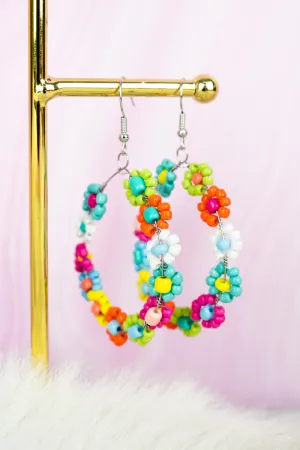 Multi Color Victoria Flower Earrings