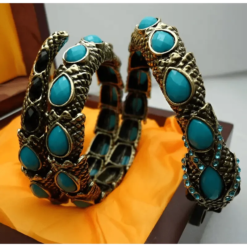 Multilayer Snake Bracelet - High-Quality Alloy & Inlaid Gems