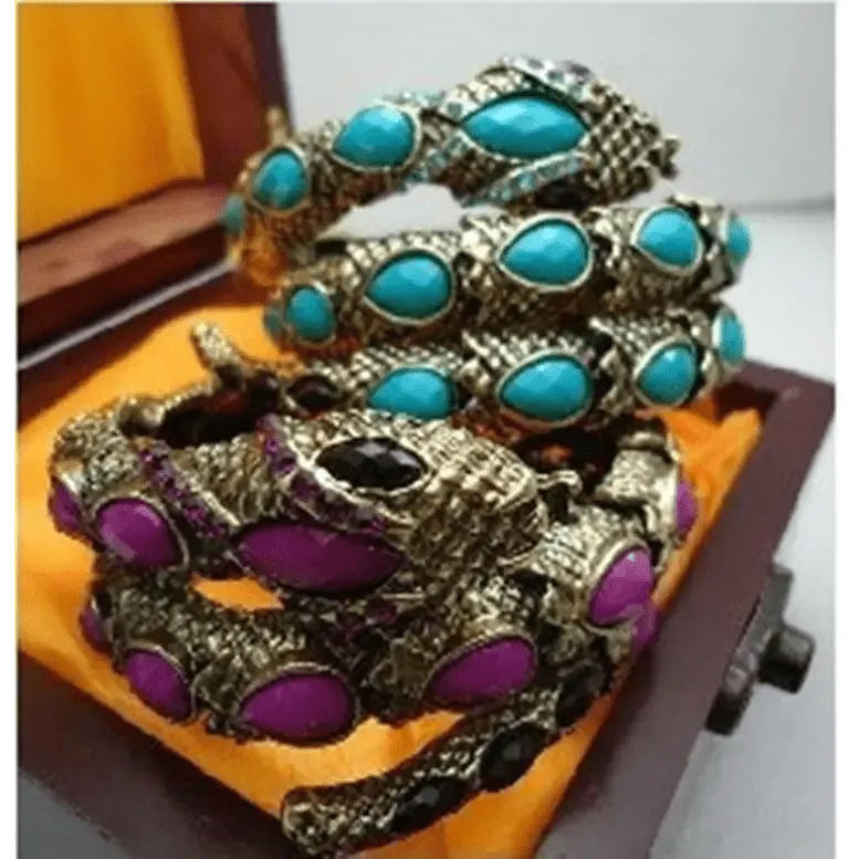 Multilayer Snake Bracelet - High-Quality Alloy & Inlaid Gems