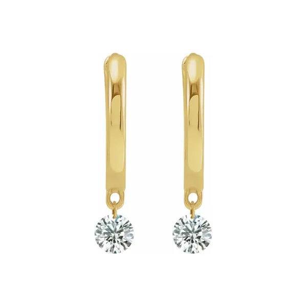 Natural Diamond Hinged Hoop Earrings