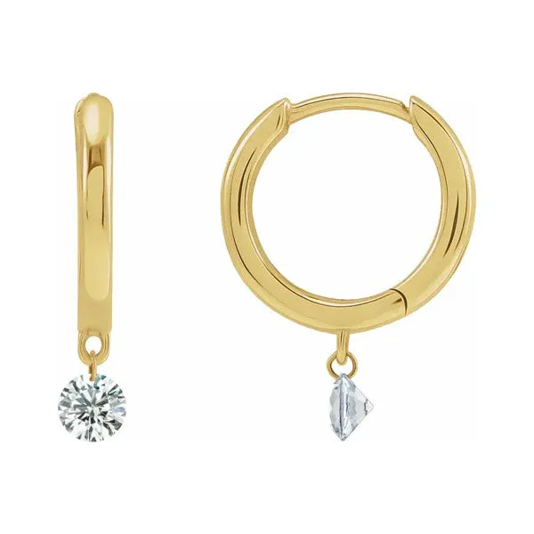 Natural Diamond Hinged Hoop Earrings