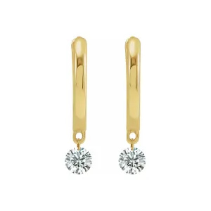 Natural Diamond Hinged Hoop Earrings