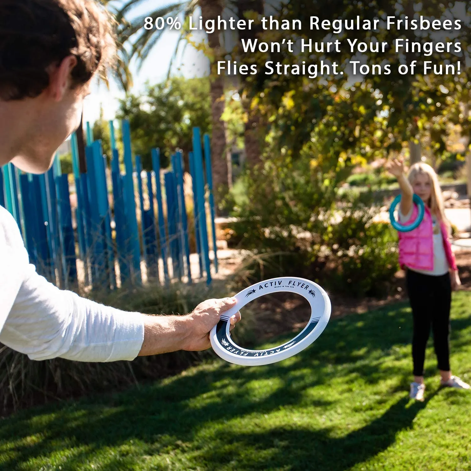 New Best Selling Activ Life Kid's Flying Rings [2 Pack] Fly Straight & Don’t Hurt - 80% Lighter Than Standard Flying Discs - Replace Screen Time with Healthy Family Fun - Get Outside & Play!