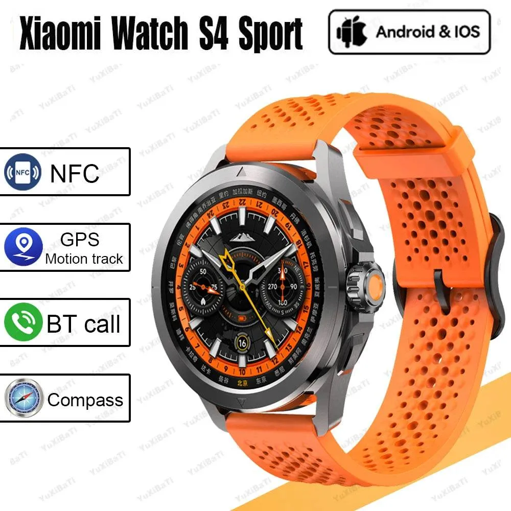 NEW Xiaomi Watch S4 Sport Version Blood Oxygen NFC Heart rate Compass Waterproof Smart Watch GPS Tracking Smartwatch Men Women