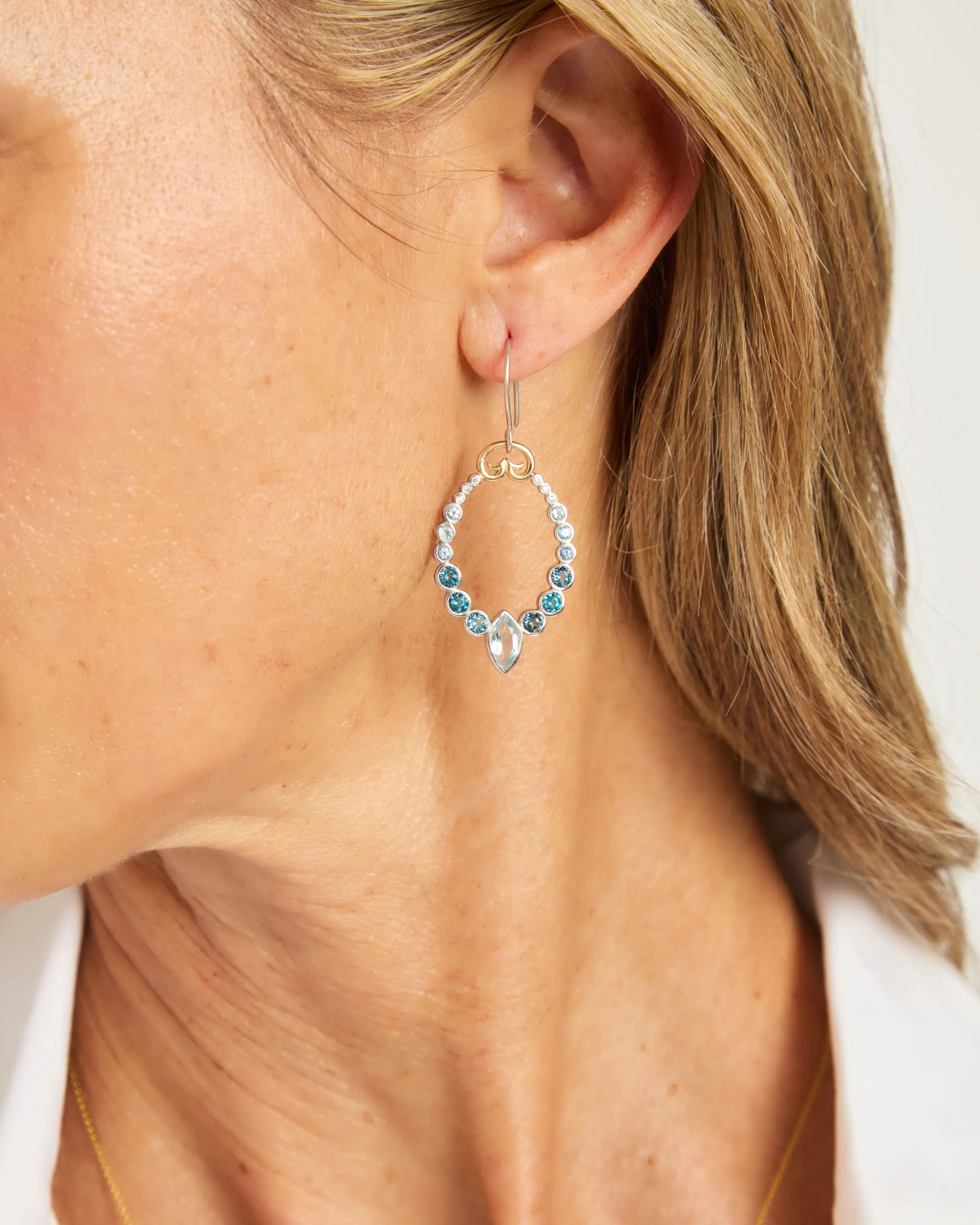Ocean Cluster Drop Earrings