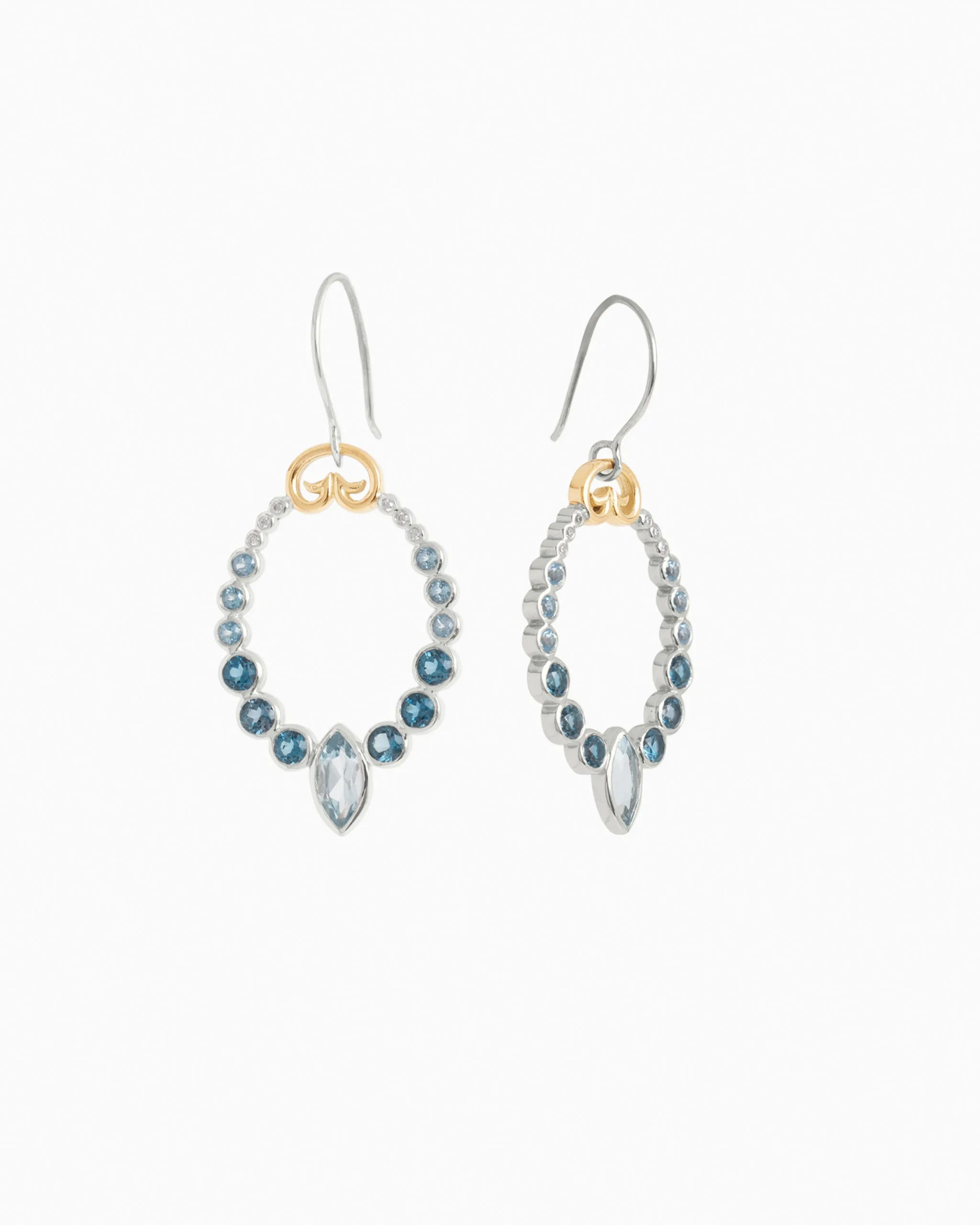 Ocean Cluster Drop Earrings