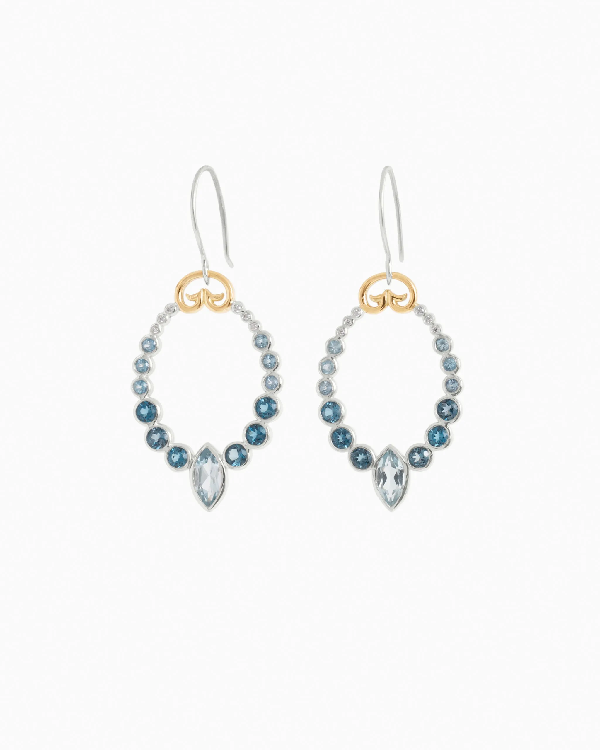 Ocean Cluster Drop Earrings