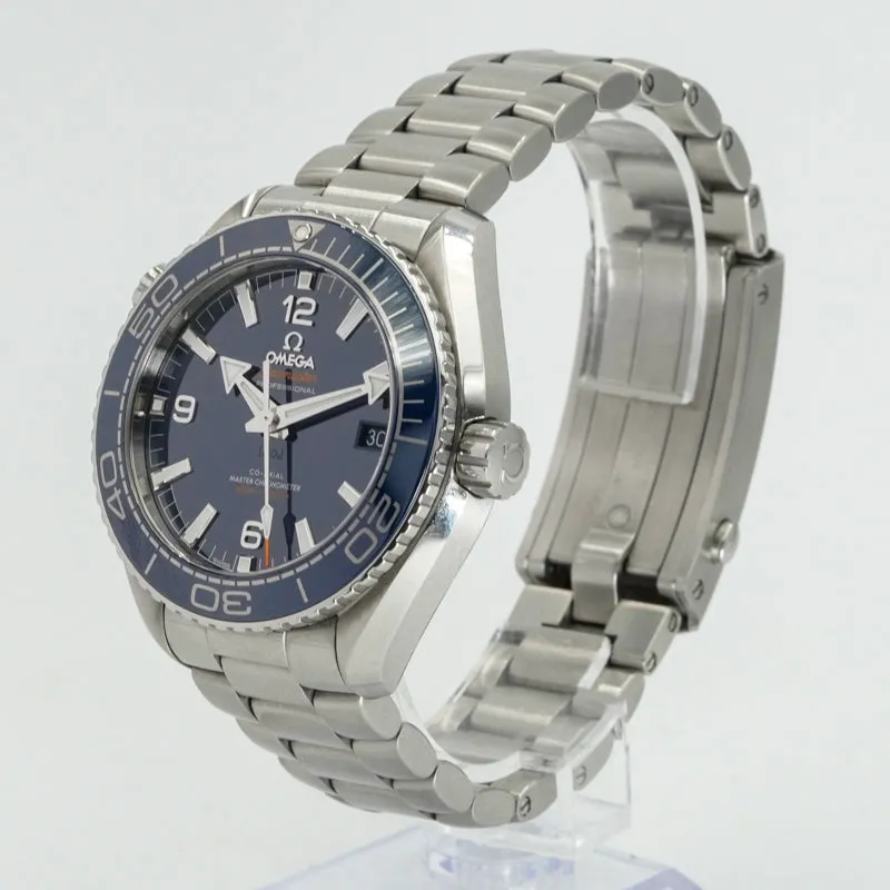 Omega Seamaster Planet Ocean 215.30.44.21.03.001 Blue Dial 43.5mm B&P 24 600m