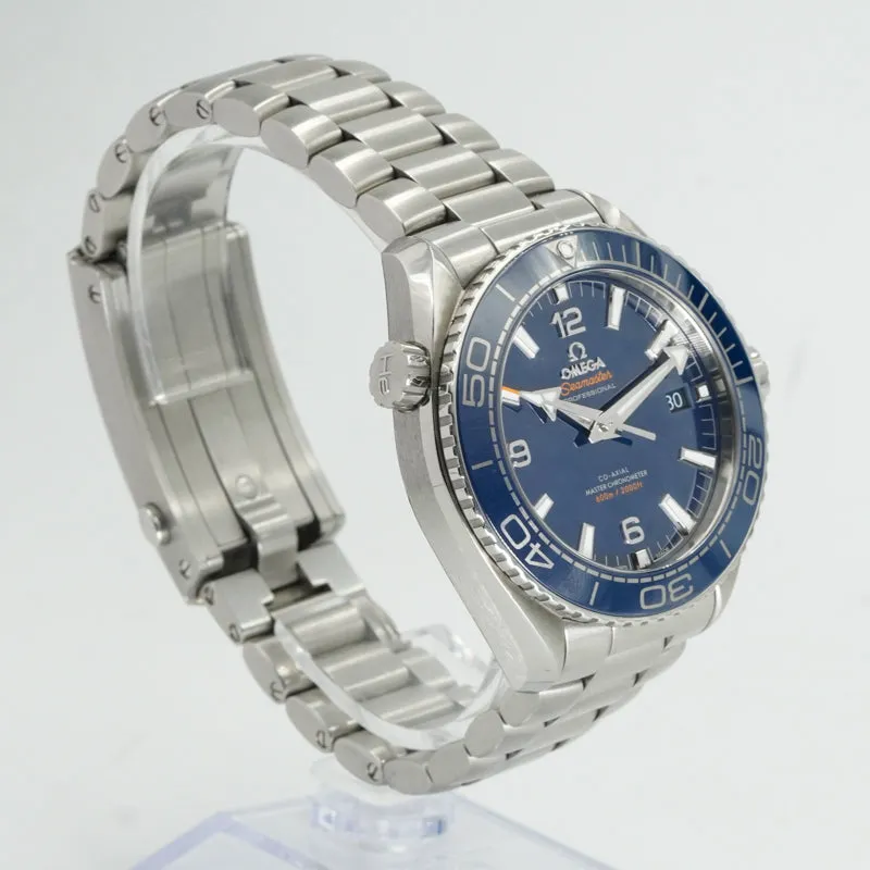 Omega Seamaster Planet Ocean 215.30.44.21.03.001 Blue Dial 43.5mm B&P 24 600m