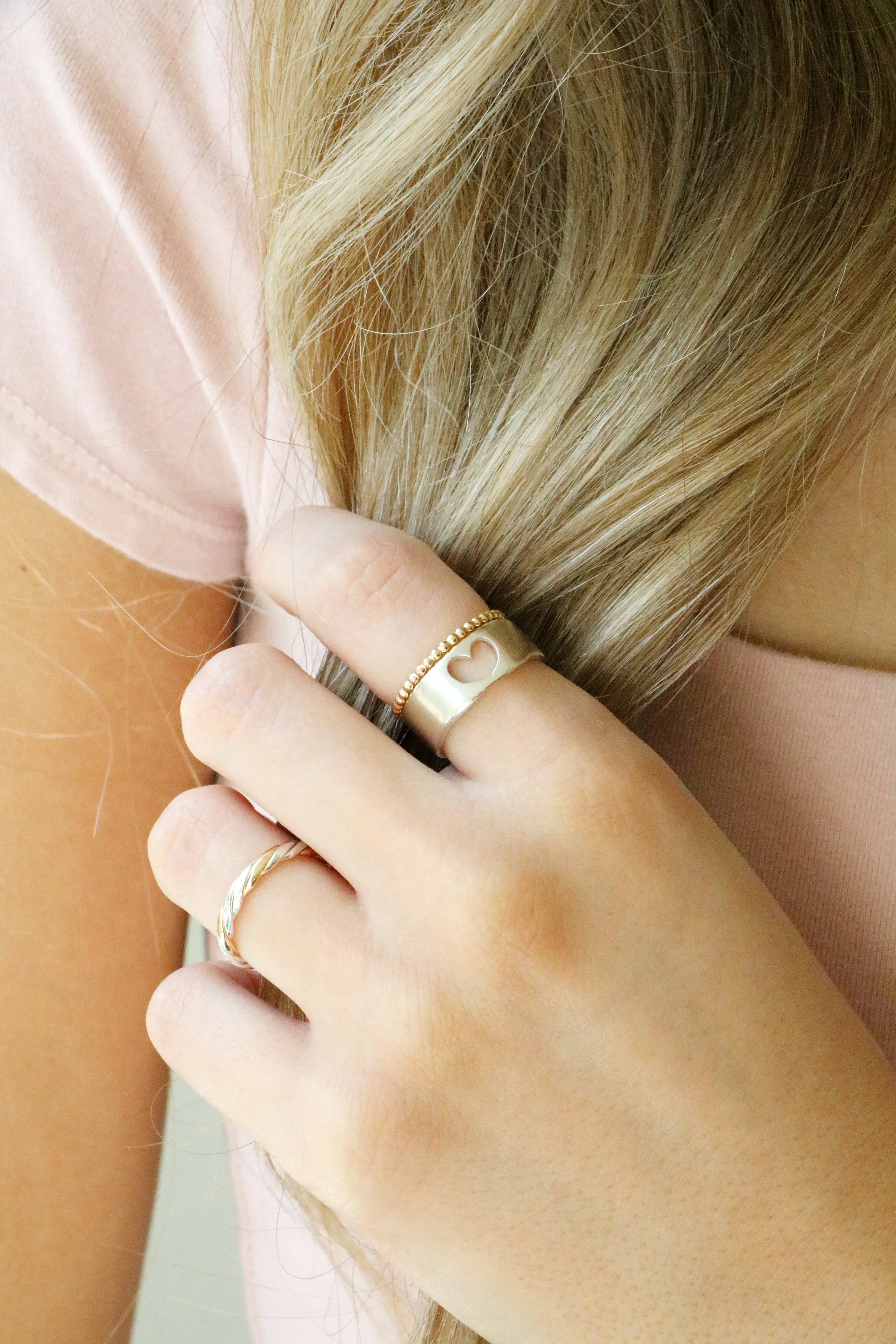 open heart ring { sterling silver}
