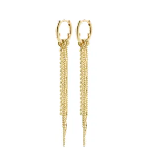 Pilgrim Nur Gold Small Hoop Fringe Earrings