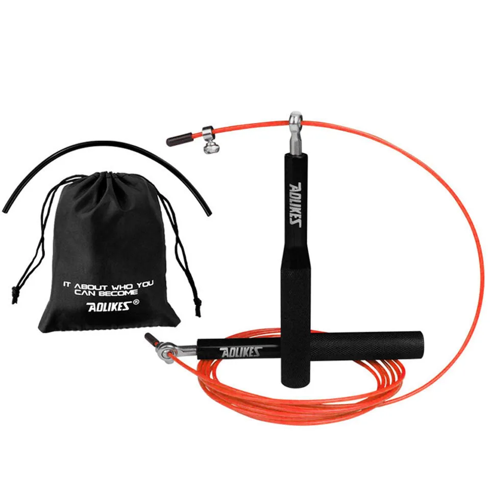 Premium Crossfit Jump Rope – Professional Speed Skipping Rope for MMA, Boxing, Fitness Training, Weight Loss, Adjustable PVC Coated Steel Wire Cable, Durable Aluminum Handles, Fast Bearings for Double Unders & High-Tempo Workouts