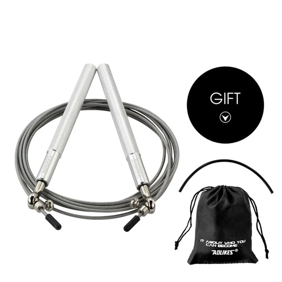 Premium Crossfit Jump Rope – Professional Speed Skipping Rope for MMA, Boxing, Fitness Training, Weight Loss, Adjustable PVC Coated Steel Wire Cable, Durable Aluminum Handles, Fast Bearings for Double Unders & High-Tempo Workouts