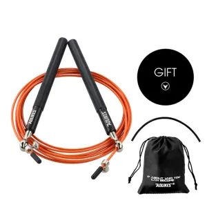 Premium Crossfit Jump Rope – Professional Speed Skipping Rope for MMA, Boxing, Fitness Training, Weight Loss, Adjustable PVC Coated Steel Wire Cable, Durable Aluminum Handles, Fast Bearings for Double Unders & High-Tempo Workouts