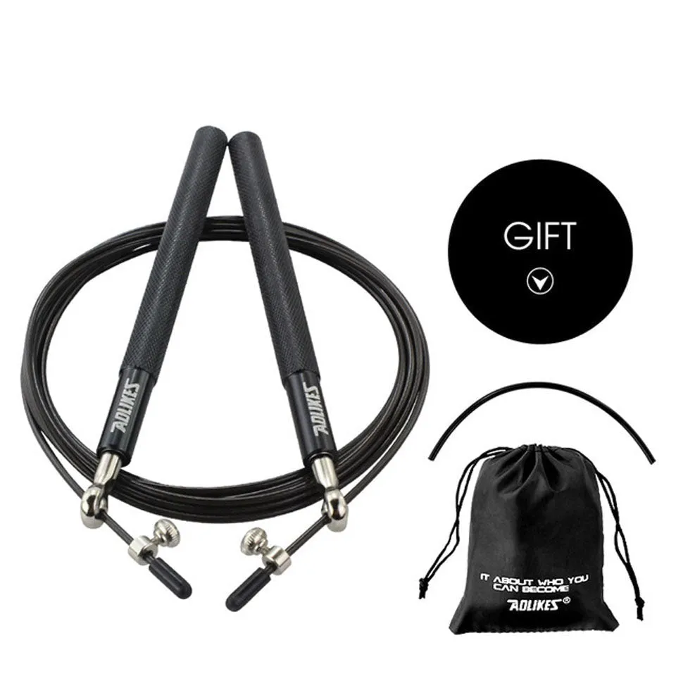 Premium Crossfit Jump Rope – Professional Speed Skipping Rope for MMA, Boxing, Fitness Training, Weight Loss, Adjustable PVC Coated Steel Wire Cable, Durable Aluminum Handles, Fast Bearings for Double Unders & High-Tempo Workouts