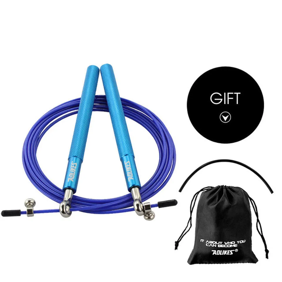 Premium Crossfit Jump Rope – Professional Speed Skipping Rope for MMA, Boxing, Fitness Training, Weight Loss, Adjustable PVC Coated Steel Wire Cable, Durable Aluminum Handles, Fast Bearings for Double Unders & High-Tempo Workouts