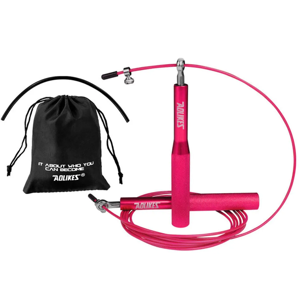 Premium Crossfit Jump Rope – Professional Speed Skipping Rope for MMA, Boxing, Fitness Training, Weight Loss, Adjustable PVC Coated Steel Wire Cable, Durable Aluminum Handles, Fast Bearings for Double Unders & High-Tempo Workouts
