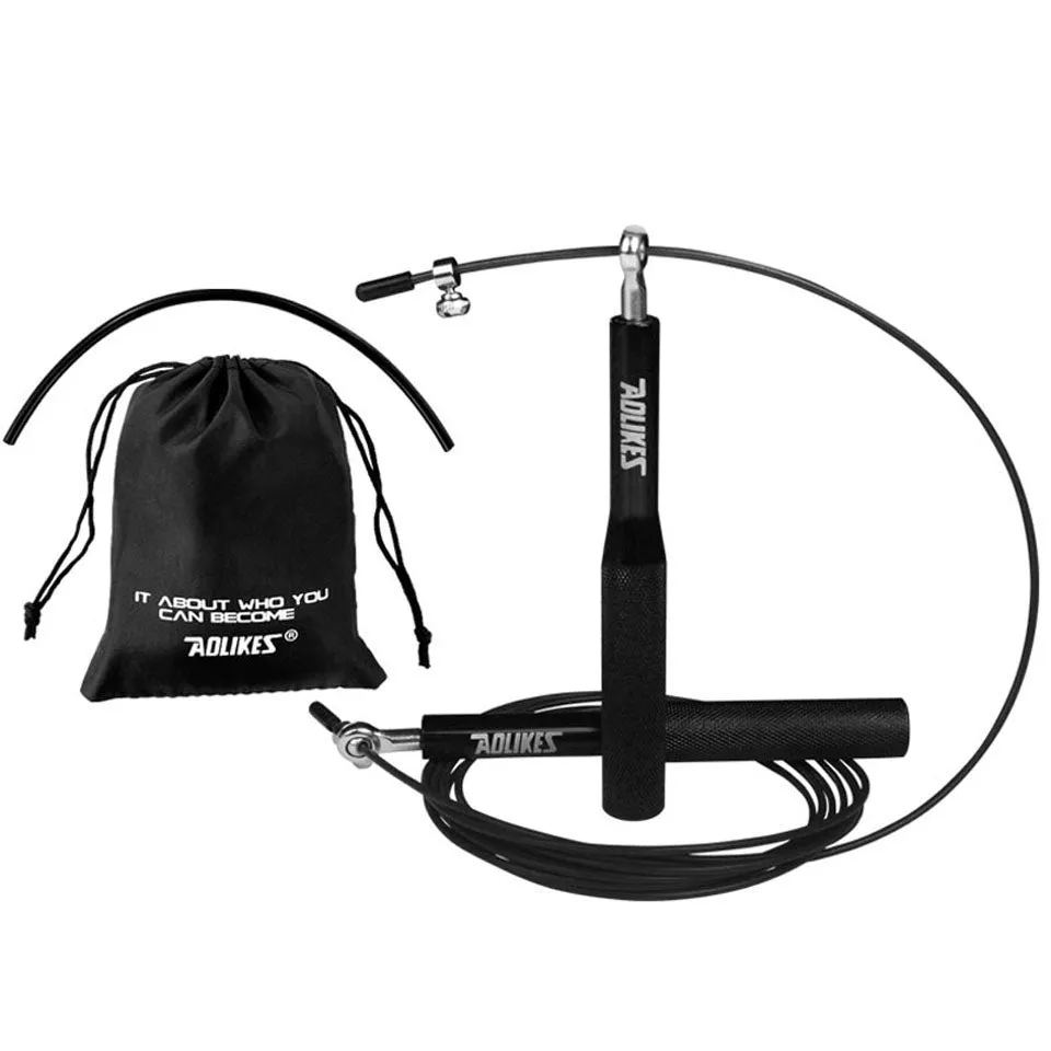 Premium Crossfit Jump Rope – Professional Speed Skipping Rope for MMA, Boxing, Fitness Training, Weight Loss, Adjustable PVC Coated Steel Wire Cable, Durable Aluminum Handles, Fast Bearings for Double Unders & High-Tempo Workouts