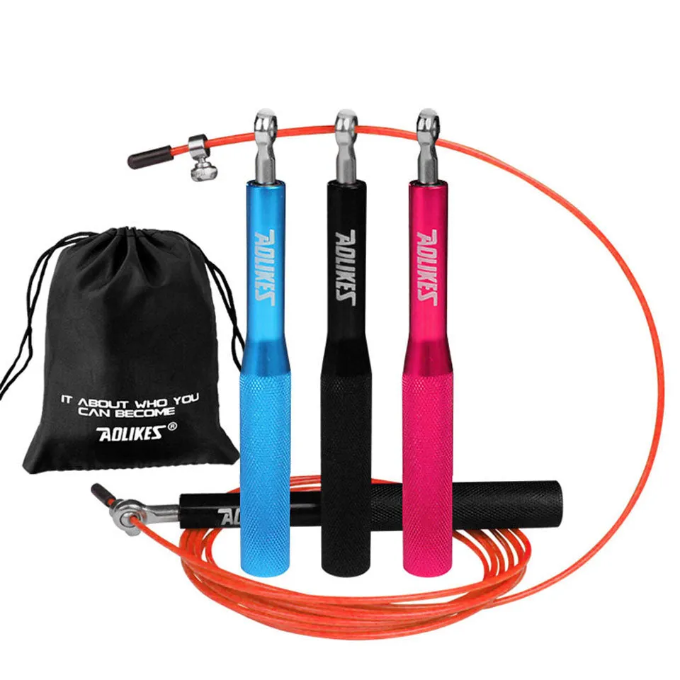 Premium Crossfit Jump Rope – Professional Speed Skipping Rope for MMA, Boxing, Fitness Training, Weight Loss, Adjustable PVC Coated Steel Wire Cable, Durable Aluminum Handles, Fast Bearings for Double Unders & High-Tempo Workouts
