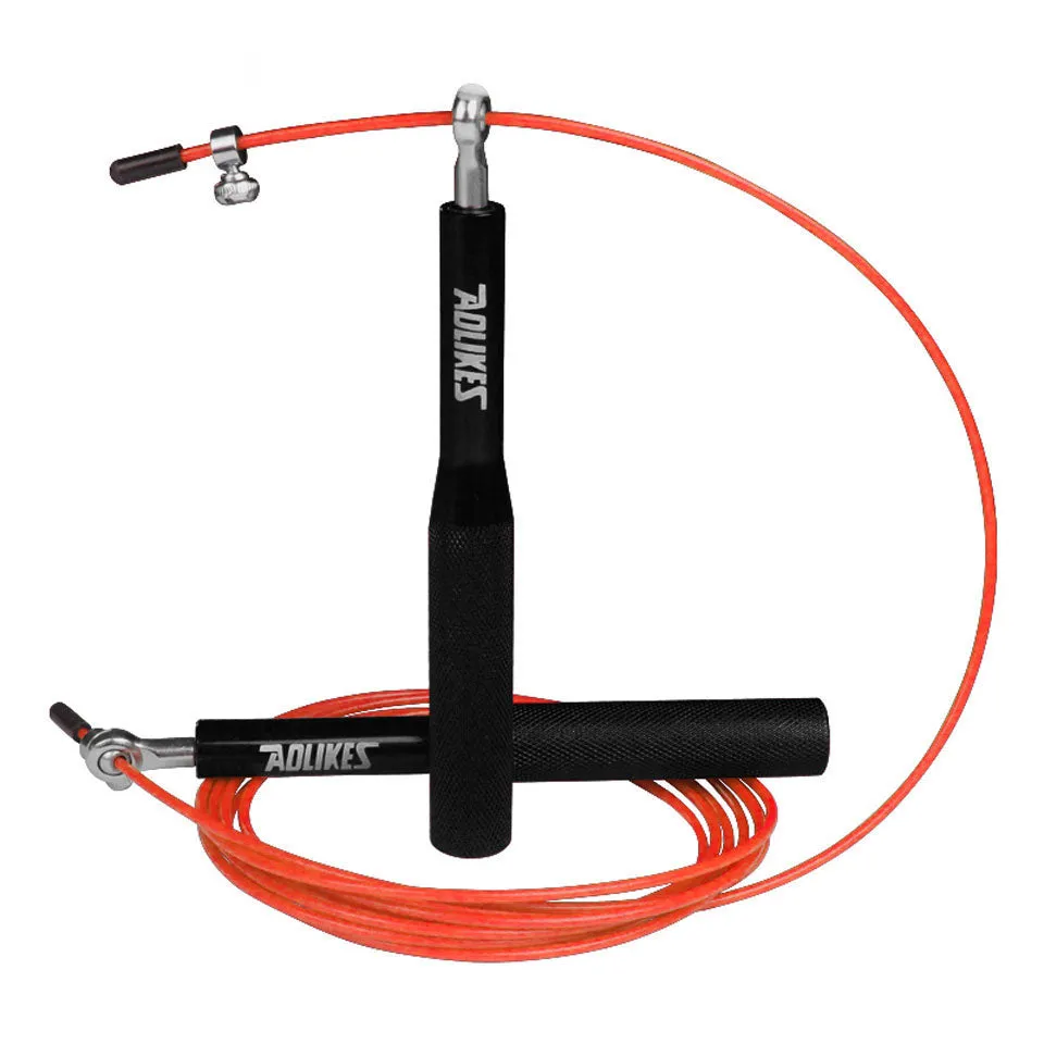 Premium Crossfit Jump Rope – Professional Speed Skipping Rope for MMA, Boxing, Fitness Training, Weight Loss, Adjustable PVC Coated Steel Wire Cable, Durable Aluminum Handles, Fast Bearings for Double Unders & High-Tempo Workouts