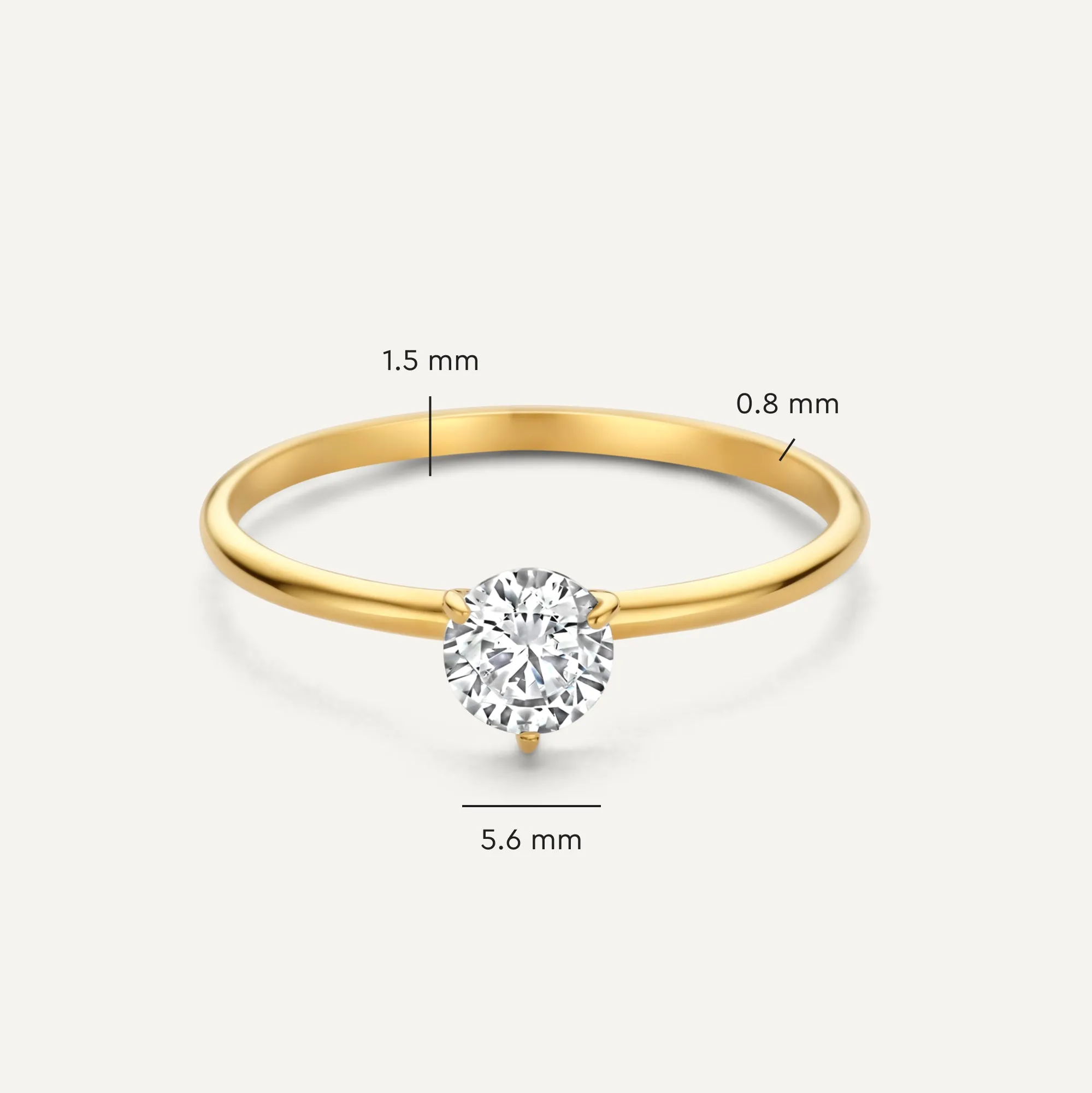 Prong Beaded Zirconia Rings Set
