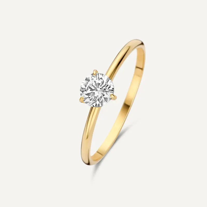 Prong Beaded Zirconia Rings Set