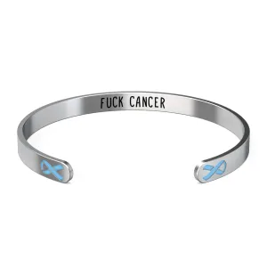 Prostate Cancer Awareness Bracelet - Light Blue Ribbon, “Funk Cancer”