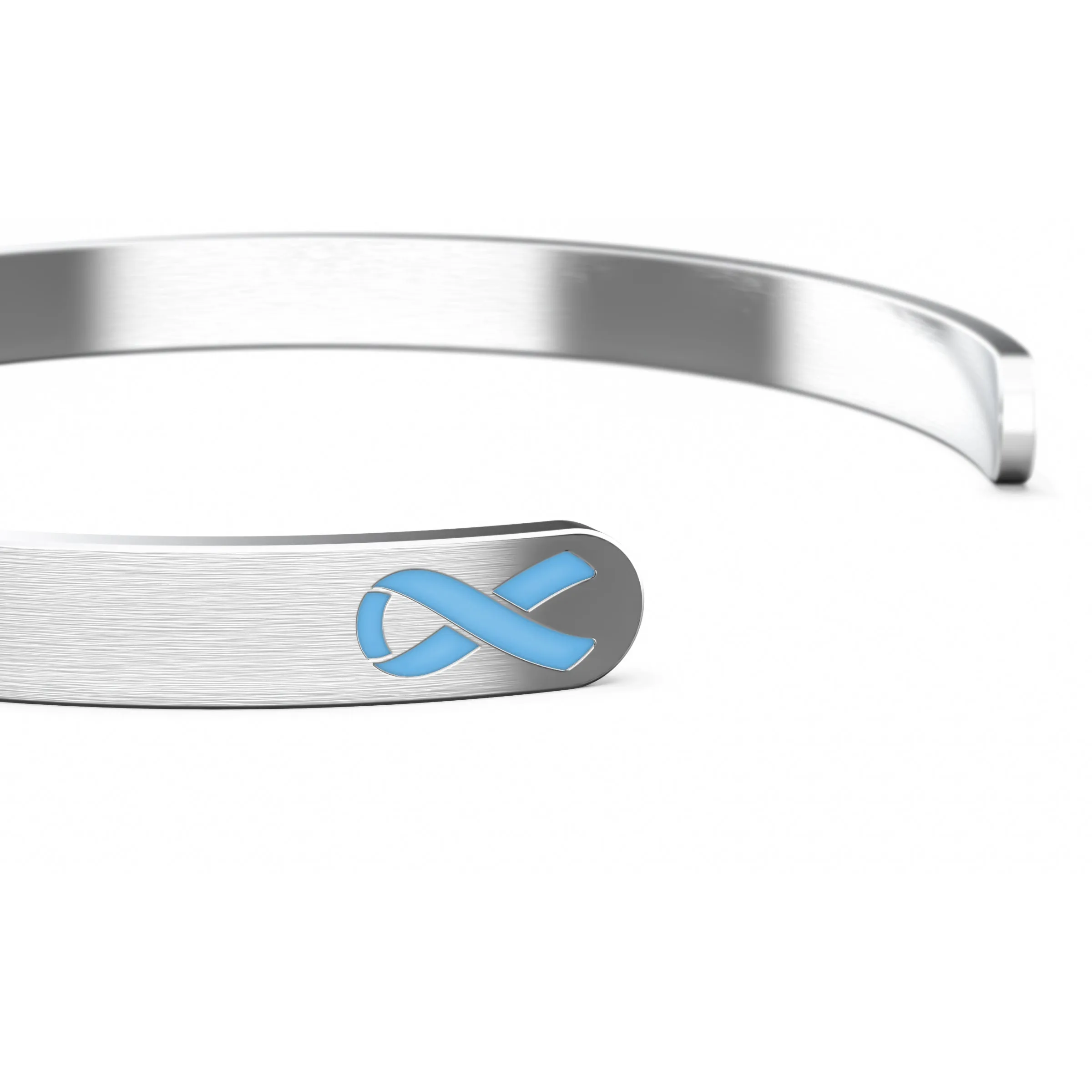 Prostate Cancer Awareness Bracelet - Light Blue Ribbon, “Funk Cancer”