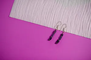 Purple Drop Earrings