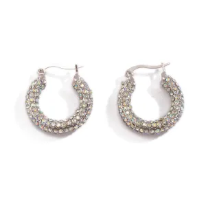 Rhinestone Crystal Hoop Earrings