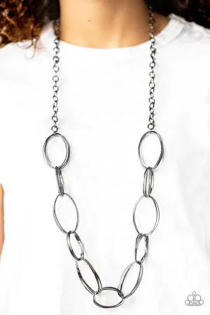 Ring Bling Black Paparazzi Necklace