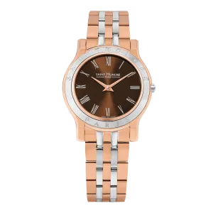 Saint Honore Deauville Women's Brown Dial Rose Gold Silver Watch