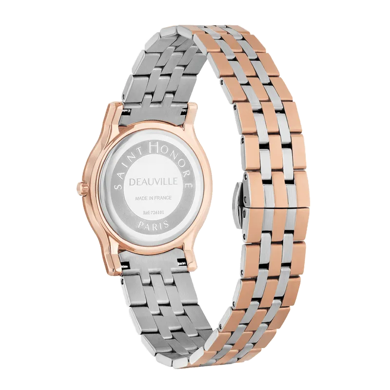 Saint Honore Deauville Women's Brown Dial Rose Gold Silver Watch