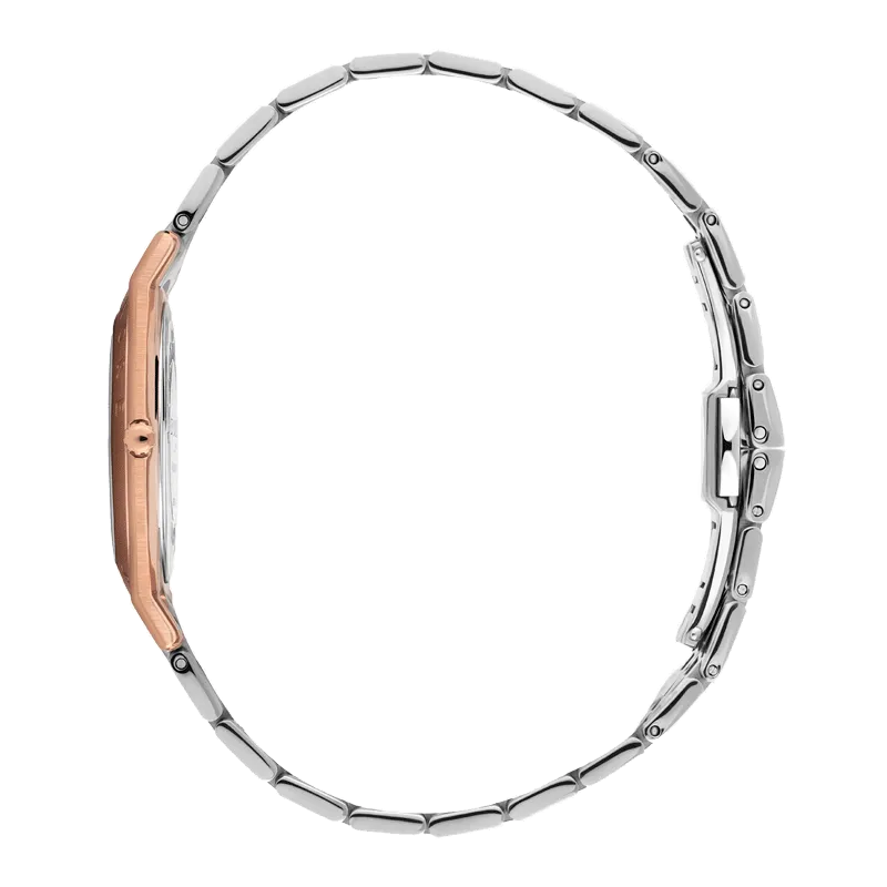 Saint Honore Deauville Women's Brown Dial Rose Gold Silver Watch