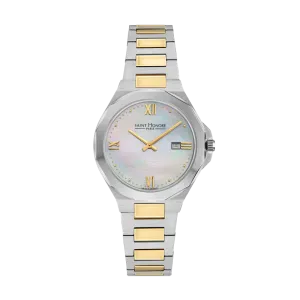 Saint Honore Matignon Women's White MOP Dial Stainless Steel/Gold Bracelet Watch
