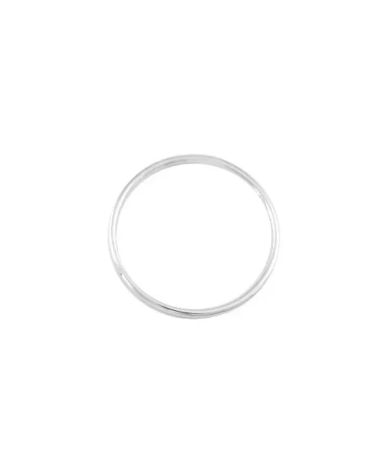 Set of 3 Thin White Gold Rings