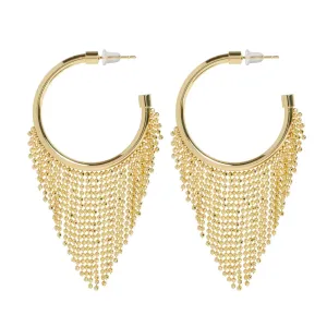 Simona - Multi Chain Hoop Earrings