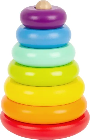 Small Foot Rainbow Wooden Stacking Tower