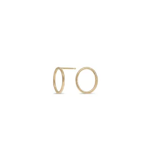 Small Oval Hoop Post Earrings