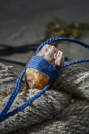Smoky Citrine - Blue Braided Rope