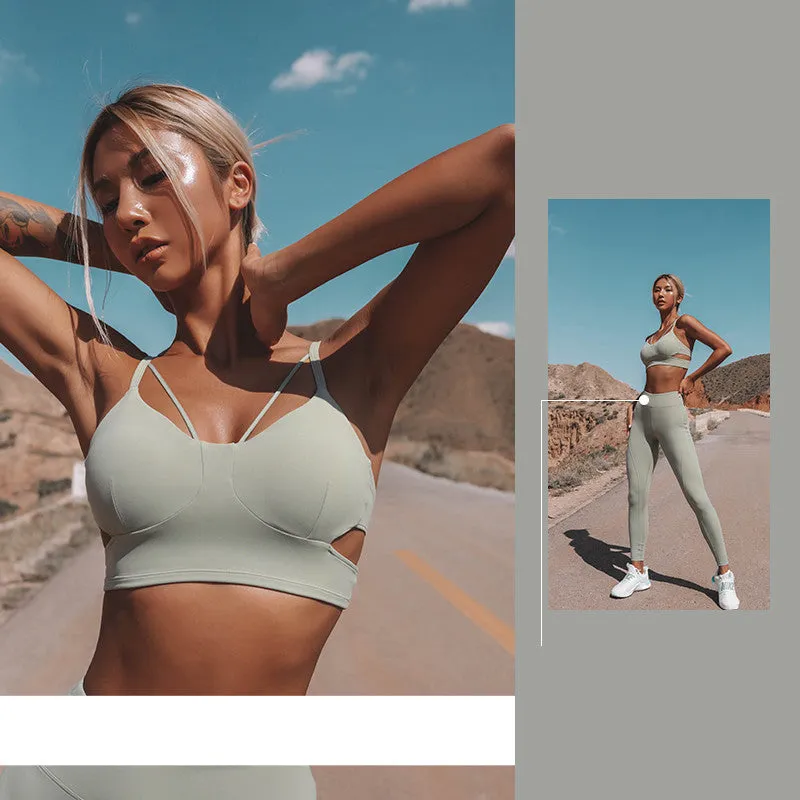 Sports Underwear Women's Beautiful Back Shockproof Gathered