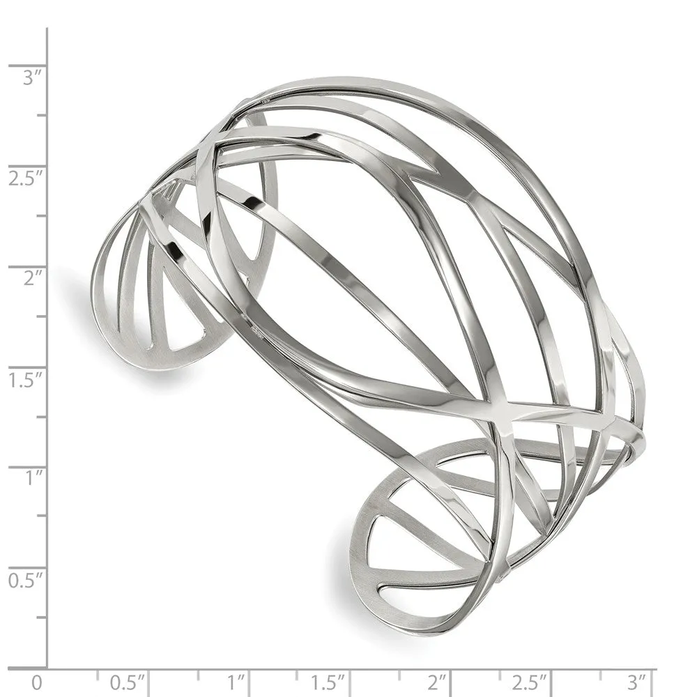 Stainless Steel Polished Cuff Bangle