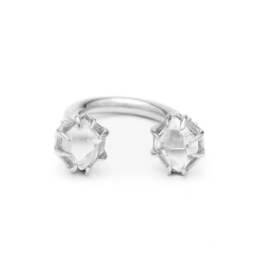 STATEMENT PASSAGE RING | 14K GOLD & HERKIMER