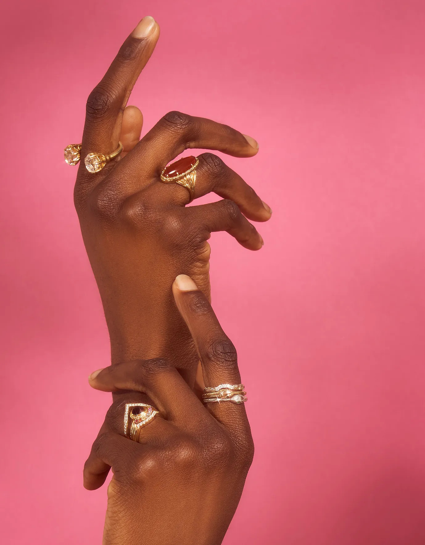 STATEMENT PASSAGE RING | 14K GOLD & HERKIMER