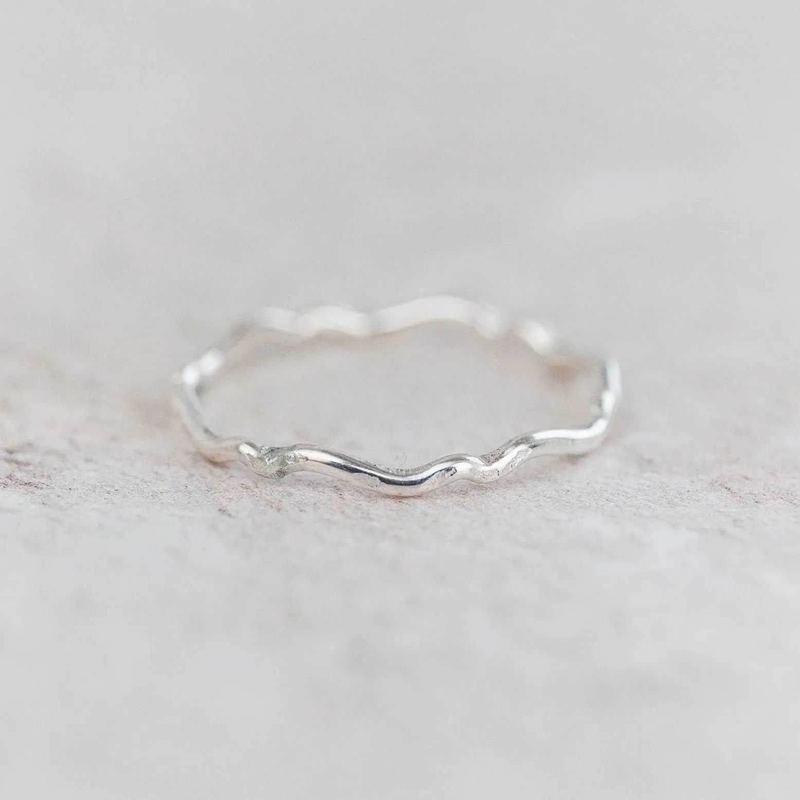 Sterling Silver Geo Scroll Stacking Ring