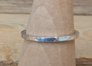 sterling silver hammered stacking ring