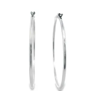 Sterling Silver Plain Hoop 45mm SER094