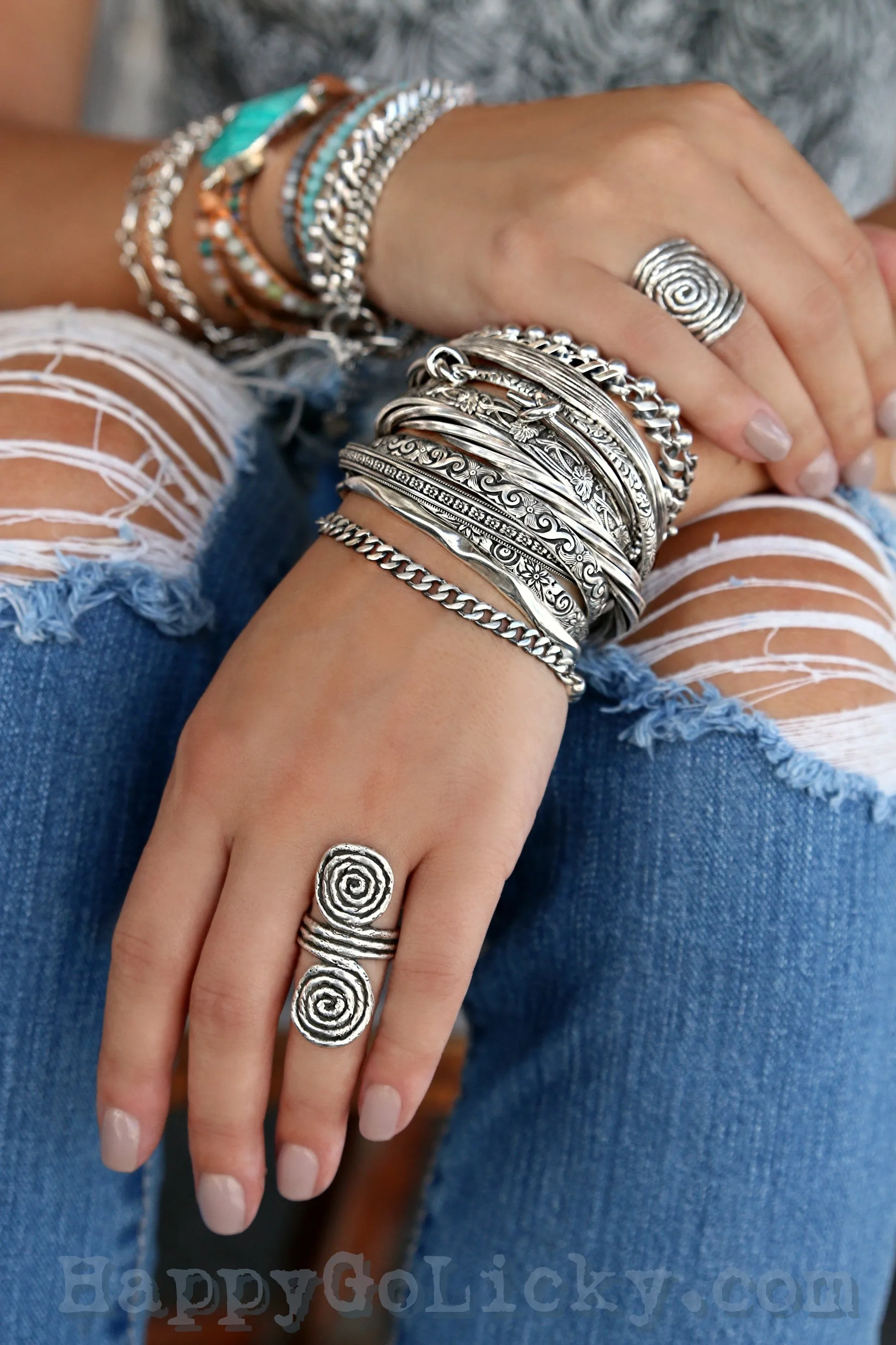 STERLING SILVER Stacking Bracelets