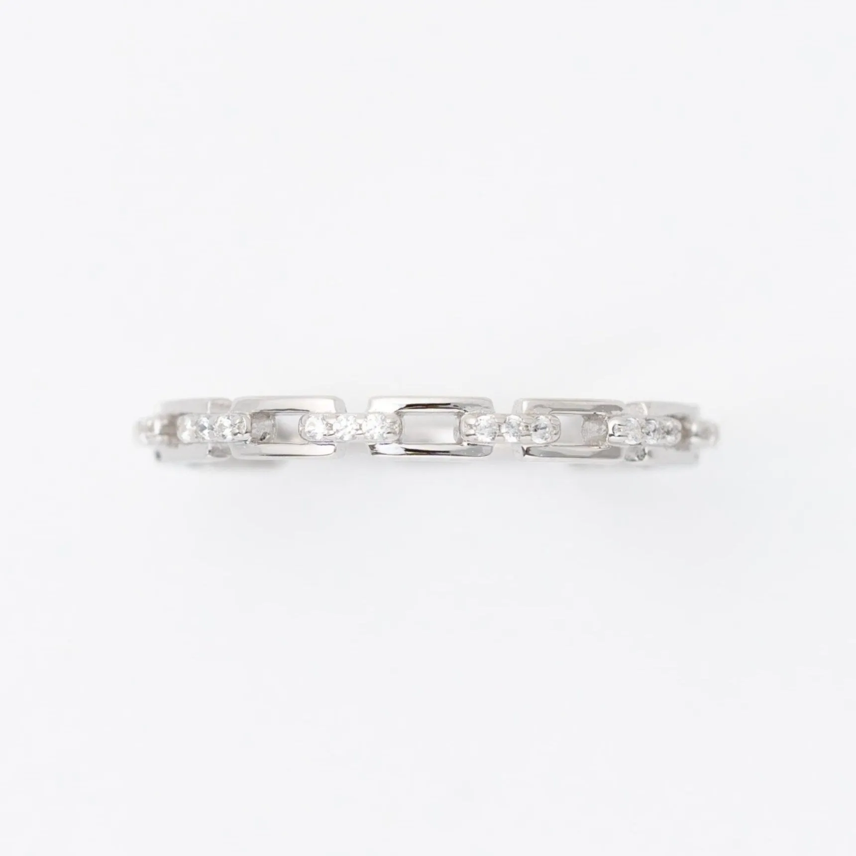 Studded Chain Stacking Ring